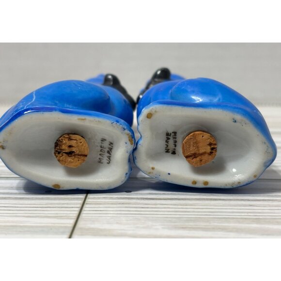 VTG Blue Cat Long Neck Salt & Pepper Shakers MCM Kitschy 4.25" - Picture 6 of 6